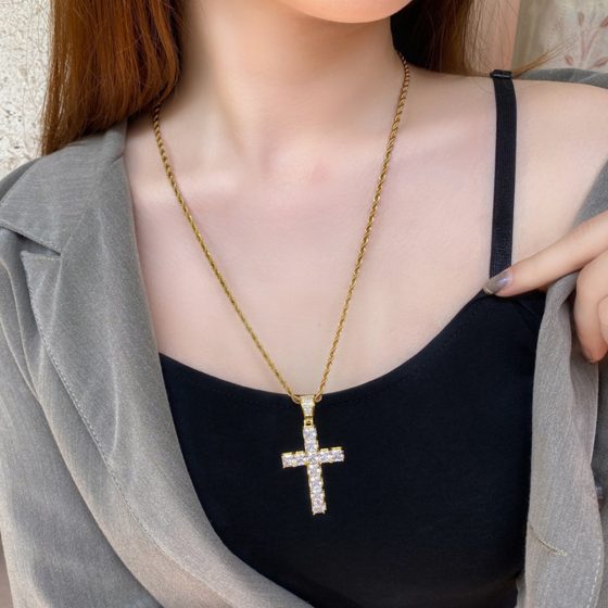Cross stainless steel necklace